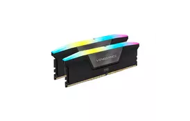 Модуль памяти для компьютера DDR5 48GB (2x24GB) 5600MHz Vengeance RGB Black Corsair (CMH48GX5M2B5600C40) - Фото