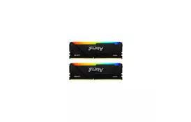 Модуль памяти для компьютера DDR4 16GB (2x8GB) 3600 MHz Beast RGB Kingston Fury (ex. HyperX) (KF436C17BB2AK2/16) - Фото