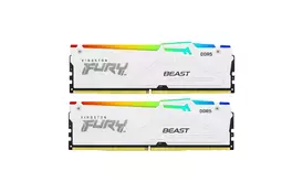 Модуль памяти для компьютера DDR5 64GB (2x32GB) 5600 MHz Beast White RGB Kingston Fury (ex.HyperX) (KF556C36BWEAK2-64) - Фото