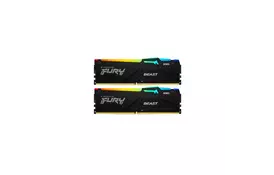 Модуль памяти для компьютера DDR5 64GB (2x32GB) 6000 MHz Beast RGB Kingston Fury (ex. HyperX) (KF560C36BBEAK2-64) - Фото