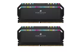 Модуль памяти для компьютера DDR5 64GB (2x32GB) 6800 MHz Dominator Platinum RGB Black Corsair (CMT64GX5M2B6800C40) - Фото