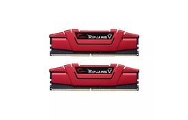 Модуль памяти для компьютера DDR4 16GB (2x8GB) 2666 MHz Ripjaws V Red G.Skill (F4-2666C19D-16GVR) - Фото