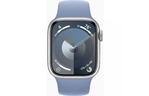 Смарт-часы Apple Watch Series 9 GPS 41mm Silver Aluminium Case with Storm Blue Sport Band - S/M (MR903QP/A)