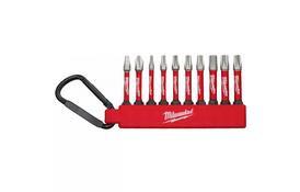 Набір біт Milwaukee SHOCKWAVE carabiner 2 (10 шт) 4xPH2, 4xPZ2, 1xTX20, 1xTX25 (4932492939) - Фото