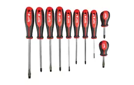 Набор отверток Milwaukee магнитных с трехгранной рукояткой PH/PZ/SL 10шт (4932471808) - Фото