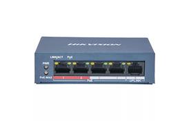Коммутатор сетевой Hikvision DS-3E0105P-E(B) - Фото