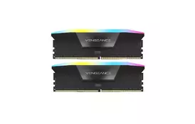 Модуль памяти для компьютера DDR5 96GB (2x48GB) 5600MHz Vengeance RGB Black Corsair (CMH96GX5M2B5600C40) - Фото