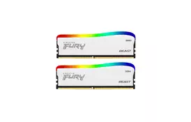 Модуль памяти для компьютера DDR4 32GB (2x16GB) 3600 MHz Beast White RGB SE Kingston Fury (ex.HyperX) (KF436C18BWAK2/32) - Фото