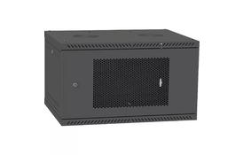 Шкаф настенный Ipcom 6U, 600*600, перфорированная дверца, RAL9005 (СН-6U-060х060-ДП-9005) - Фото