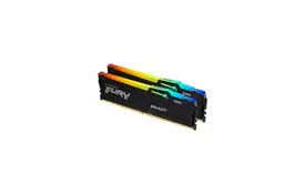 Модуль памяти для компьютера DDR5 16GB (2x8GB) 5600 MHz FURY Beast RGB Kingston Fury (ex.HyperX) (KF556C36BBEAK2-16) - Фото