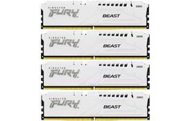 Модуль памяти для компьютера DDR5 128GB (4x32GB) 5600 MHz FURY Beast White Kingston Fury (ex.HyperX) (KF556C40BWK4-128) - Фото