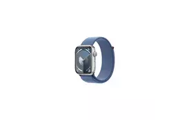 Смарт-часы Apple Watch Series 9 GPS 45mm Silver Aluminium Case with Winter Blue Sport Loop (MR9F3QP/A) - Фото