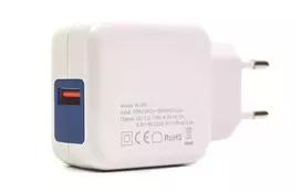 Сетевое зарядное устройство PowerPlant W-250 USB QC 3.0: 220V, 3A - Фото