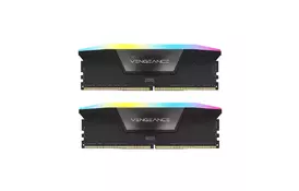 Модуль памяти для компьютера DDR5 64GB (2x32GB) 5600MHz Vengeance RGB Black Corsair (CMH64GX5M2B5600C40) - Фото