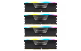 Модуль памяти для компьютера DDR5 96GB (4x24GB) 6000 MHz Vengeance RGB Black Corsair (CMH96GX5M4B6000C30) - Фото