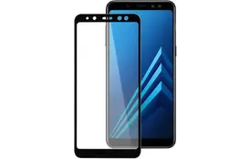 Защитное стекло Full screen PowerPlant для Samsung Galaxy A8 (2018), Black - Фото