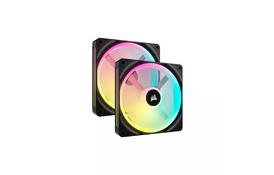 Кулер до корпусу Corsair iCUE Link QX140 RGB PWM PC Fans Starter Kit with iCUE LINK System Hub (CO-9051004-WW) - Фото