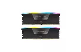 Модуль памяти для компьютера DDR5 96GB (2x48GB) 6600MHz Vengeance RGB Black Corsair (CMH96GX5M2B6600C32) - Фото