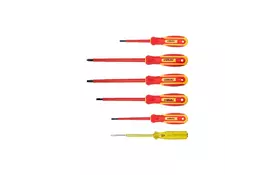 Набор отверток Sigma диэлектрических 5шт + отвертка-индикатор 250В CrV (4001071) - Фото