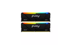Модуль памяти для компьютера DDR4 32GB (2x16GB) 3733MHz Beast Black RGB Kingston Fury (ex.HyperX) (KF437C19BB12AK2/32) - Фото