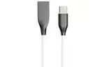 Кабель PowerPlant USB - Type-C, 2м, силикон, белый (CA910748) 
