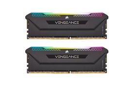 Модуль пам'яті для комп'ютера DDR4 16GB (2x8GB) 3200 MHz Vengeance RGB PRO Black Corsair (CMH16GX4M2E3200C16) - Фото