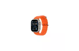 Смарт-годинник Apple Watch Ultra 2 GPS + Cellular, 49mm Titanium Case with Orange Ocean Band (MREH3UL/A) - Фото