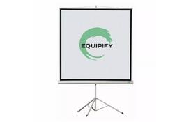 Проекційний екран на тринозі 1:1 112'' (200*200 см) Equipify SRM-1105 - Фото Проекційний екран на тринозі 1:1 112'' (200*200 см) Equipify SRM-1105 - Фото