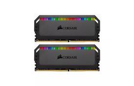 Модуль памяти для компьютера DDR4 16GB (2x8GB) 3200MHz Dominator Platinum RGB Black Corsair (CMT16GX4M2Z3200C16) - Фото