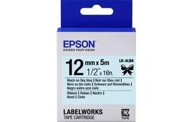 Картридж с лентой Epson LabelWorks LK4LBK 12 мм 5 м Black/Sky Blue (C53S654032) - Фото