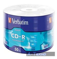Диск CD Verbatim 700Mb 52x Wrap-box Extra (43787)