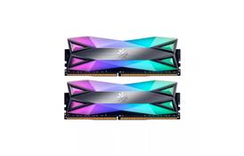 Модуль памяти для компьютера DDR4 16GB (2x8GB) 3600 MHz Spectrix D60G RGB Tungsten Gray ADATA (AX4U36008G18I-DT60) - Фото