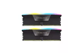 Модуль памяти для компьютера DDR5 48GB (2x24GB) 5200MHz Vengeance RGB Black Corsair (CMH48GX5M2B5200C38) - Фото
