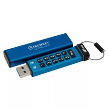 USB флэш-накопитель Kingston 16GB IronKey Keypad 200 Blue USB 3.2 (IKKP200/16GB)