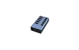 Концентратор Dynamode 5 ports USB3.0 to 4*USB3.0+2.4А Power Adapter 2.5A/12V (DM-UH-P405-G) - Фото
