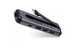 Концентратор Vinga USB-C 3.1 to HDMI+3xUSB3.0+PD100W+USB-C foldable cable (VHYC6FC)