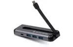 Концентратор Vinga USB-C 3.1 to HDMI+3xUSB3.0+PD100W+USB-C foldable cable (VHYC6FC)