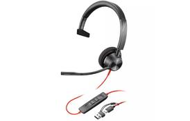 Навушники Poly Blackwire 3310-M USB-A/C (8X216AA) - Фото