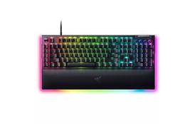 Клавіатура Razer BlackWidow V4 Yellow Switch USB RU Black (RZ03-04692500-R3R1) - Фото