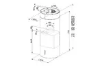 Вытяжка кухонная Faber Cylindra Isola Ev8 X A37 Eln (110.0332.308)