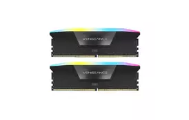 Модуль памяти для компьютера DDR5 32GB (2x16GB) 5600MHz Vengeance RGB Black Corsair (CMH32GX5M2B5600C40K) - Фото