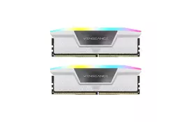 Модуль памяти для компьютера DDR5 32GB (2x16GB) 5600 MHz Vengeance RGB White Corsair (CMH32GX5M2B5600C40W) - Фото
