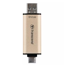 USB флэш-накопитель Transcend 512GB JetFlash 930C Gold-Black USB 3.2/Type-C (TS512GJF930C)