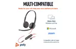 Наушники Poly BlackWire C3225 USB-C HS Stereo +3.5mm Plug + USB-C/A Adapter (Bulk) Black (8X229A6)