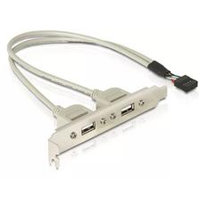 Планка расширения USB 2.0, на заднюю панель, 2 порта (B00103)