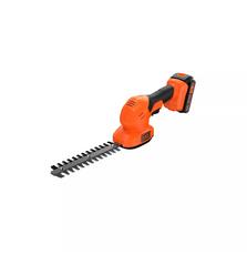 Кусторез Black&Decker 18 В, 2Ah, насадки - 20 см/8 мм, 10 см/18 мм, (BCSS18D1)