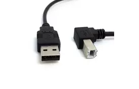 Кабель Value для принтера USB 2.0 AM/BM угловой, 90 градусов вверх 1 м Черный (S0754) - Фото