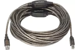 Кабель Manhattan USB 2.0 AM-BM 15 м активный (152389) - Фото