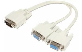 Перехідник VGA Splitter Value на 2 монітори VGA 15p (M) - 2 VGA 15p (F) (S0007) - Фото