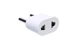 Перехідник мережевий 220В плоский USA / AU на EURO розетки, білий (S0708) - Фото